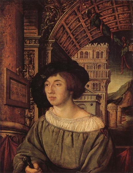 HOLBEIN, Ambrosius Portrait of a Gentleman Germany oil painting art